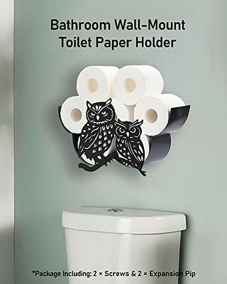 Couple Owl Toilet Paper Holder Decorative, Bathroom Animal Wall Mounted Toilet  Paper Storage, Farmhouse Metal Toilet Paper Organizer for Extra 8 Rolls  Wall Art Decor - Yahoo Shopping