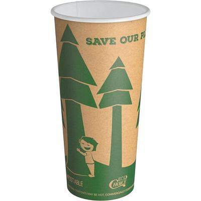 EcoChoice 20 oz. Kraft Tree Print Compostable Paper Hot Cup - 600/Case -  Yahoo Shopping