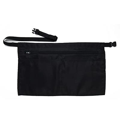 iServ 5 Pockets Black Waist Apron (22x13 inches). Clip-on Server