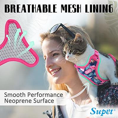 Mesh Small Cat Harness and Leash Set Adjustable Vest Antiescape Proof for  Pet Kitten Easy Control Reflective Puppy Dogs Harness