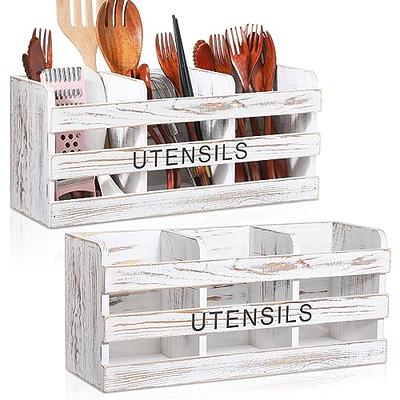 vancasso Sabine Utensil holders for kitchen Counter, 6.2 in Small Ceramic  Utensil Crock Storage, Cream-Colored Farmhouse Utensil Organizer for Home