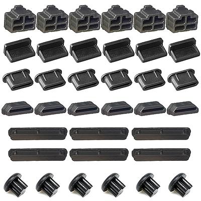 20 Pcs USB Port Cover, 6 Types Silicone Laptop Ports Cover Dust Plugs Caps  for Type C/USB C, USB Female Plug, HDMI, RJ45, SD Card, Headphone Ports