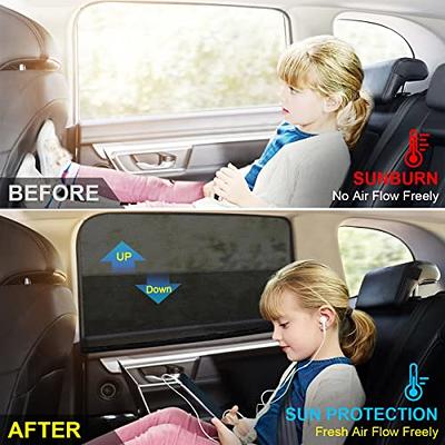 LSTRAGY Car Window Shades for Baby, 2 Pack Car Sun Shade for Baby Kids  Adults Pet