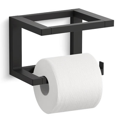 Delta Becker Matte Black Wall Mount Euro Toilet Paper Holder with