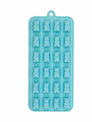 Silicone Ice Tray with Cover, Bear Ice Cream Jelly DIY Mold, Baby