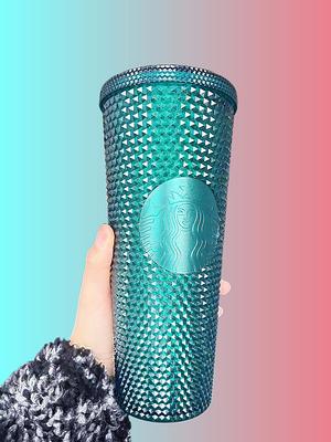 NEW 2022 Starbucks Matte Dark Green Studded Venti 24oz Tumbler 