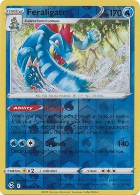 Feraligatr - 057/264 - Holo Rare - Reverse Holo - Sword & Shield - Fusion  Strike - Yahoo Shopping