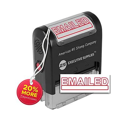 Emailed Stamp self Inking, Red Ink -pad Inserted- Premium Grade