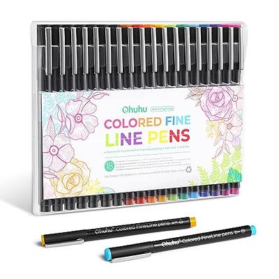 Shuttle Art 18 Pack Micro-line Pens, Waterproof Archival Ink, 11 Colors in  0.3MM Felt Tip & 7 Blacks in Sizes 0.15MM to 0.5MM Multiliner For