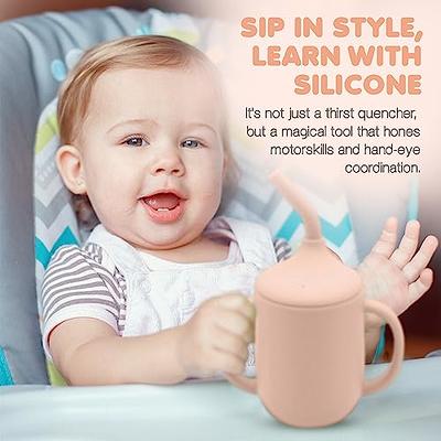 Ginbear 2-in-1 Sip-N-Straw Cup for Baby Girl, Spill Proof Toddler  Transition Sippy Cup with Straw, Silicone Baby Cup with Handles, Tiny  Training Cups 6 Months+ (Baby Pink) - Yahoo Shopping