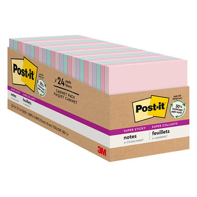 Post-it Recycled Super Sticky Notes 3x3 Pastels : Target