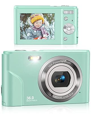 Digital Camera, Lecran FHD 1080P 36.0 Mega Pixels Vlogging Camera with 16X  Digital Zoom, LCD Screen, Compact Portable Mini Cameras for Students,  Teens, Kids (Green) - Yahoo Shopping