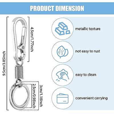 Amaxiu Spring Keychain Clip Key Ring, 2PCS Metal Keychain