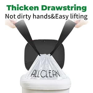 Allclean 2-4 Gallon Trash Bag,Small 4 Gallon Kitchen Drawstring Trash Bag, Unscented  Bathroom Garbage Bag Waste basket Liners Fit 11-14 liters for office,Car(90  White Bags) - Yahoo Shopping