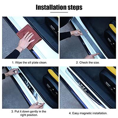 WSKEJI 4Pcs Magnetic Car Door Sill Plate LED Lights Strip Kit, Wiring-Free  Light Welcome Courtesy Lights, Auto-Sensing, Interior Ambient Lighting  Kits, Side Marker & for Cars (4PCS) - Yahoo Shopping