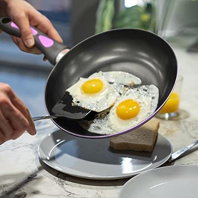 Omelet Pan Nonstick 8 Inch for Cook Induction Cooktop Small Frying Pan Non  Stick Egg Pan with Keep Cool Handle, Suitable for All Stoves