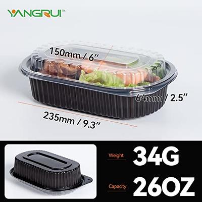 26oz Food Containers Meal Prep BPA FREE Microwavable Reusable Plastic Lunch  Box