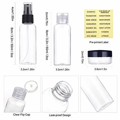 YICTEK Empty Travel Bottles Containers for Toiletries, TSA Approved Travel  Size Toiletries Bottles Kit for Liquids Shampoo Conditioner Lotion