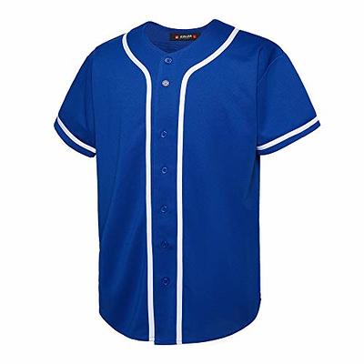 EALER BJ80 Series Mens Baseball Jersey Button Down Shirts Short Sleeve  Hipster Hip Hop Sports Uniforms