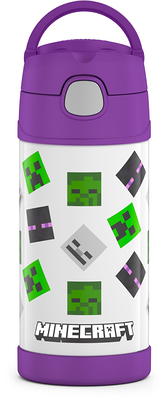 Thermos Funtainer Stainless Steel Vacuum Insulated Kids Straw Bottle,  Minecraft Girl, 12oz - Yahoo Shopping