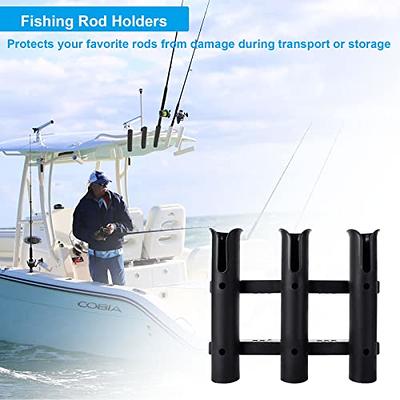 2Set Fishing Rod Holder, Portable Boat Rod Rack Tube, Three-Pole