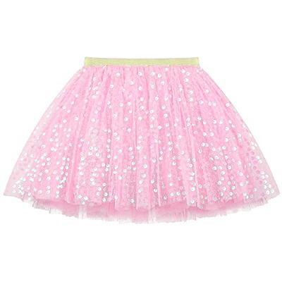 KEREDA Baby Girls Layered Tutu Skirt Sparkling Sequin Tulle Dance