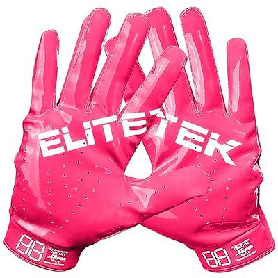 EliteTek RG-14 Football Gloves (Red, Youth XXS) 