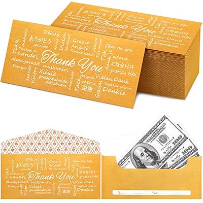 Ctosree 100 Pcs Blue Invitation Envelopes with Gold Foil Lining