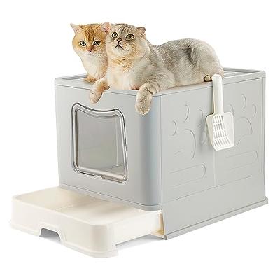 FRISCO High Back Cat Litter Box, Extra Large, Gray, 23-in 