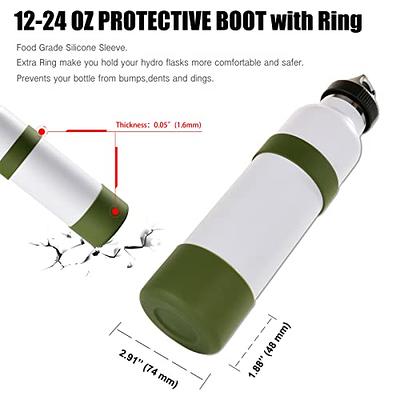 Greant Double Protective Water Bottle Boot for Hydro Flask, Silicone Flex  Boot for Hydroflask Boot, Universal Anti-Slip Bottle Sleeve, 3 Sizes to