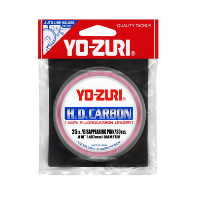 Yo-Zuri H.D. Carbon 100% Fluorocarbon Leader Line, 25lb, 30 Yds, Pink -  Yahoo Shopping