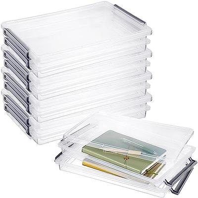 Tanlade 10 Pack Clear Plastic Document Boxes 14.3 x 9.8 x 1.38 Inch Plastic  Storage Bins with Latching Lids A4 File Portable Project Case Clip Box for  Organizing Paper Photo Scrapbook Office School - Yahoo Shopping