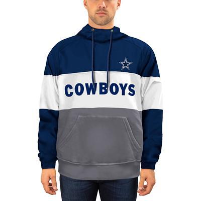 Men's NFL x Darius Rucker Collection by Fanatics Navy/Charcoal Dallas  Cowboys Colorblock Pullover Hoodie