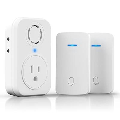 TECKNET Self-Powered Wireless Doorbell Plug in Cordless Door Chime wit