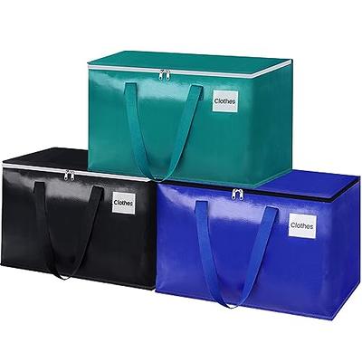 HomeHacks Moving Boxes, Heavy Duty Moving Bags, Large Storage Bags with  Sturdy Handles for College Move in, Totes for Storage and Camping (100L,  3-Pack, Green Blue Black) - Yahoo Shopping