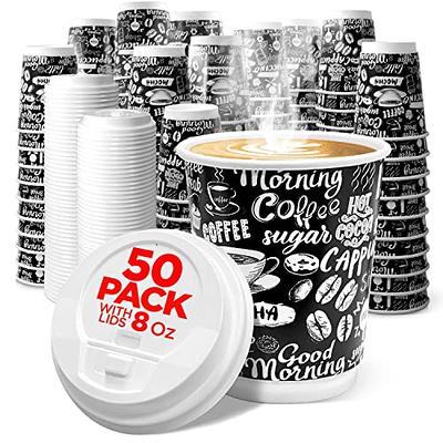 150 Pack] 12oz Classic Durable Disposable Paper Coffee Hot Cups For  Hot/Cold Drink, Coffee, Tea, Cocoa, Travel, Office, Home, Cider, Hot  Chocolate, To go, by EcoQuality (12 ounce) 