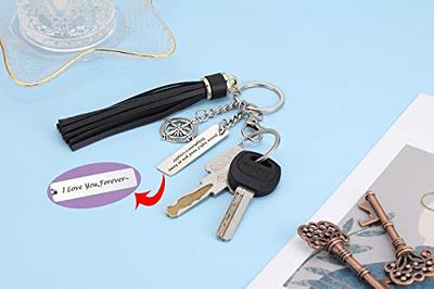 Fashion Simple Leather Tassel Keychain Women Bag Ornaments Key Ring Car Key  Chain Valentines Day Gift Key Holder Fringe Jewelry