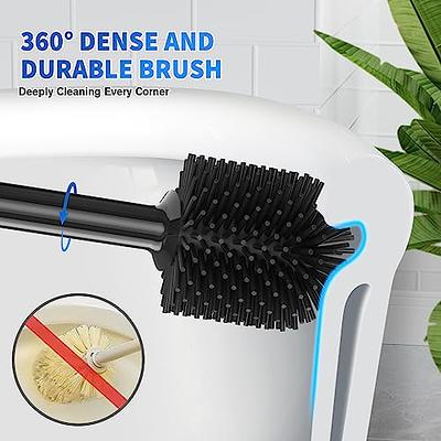 Plunger and Brush Set, 2 in 1Toilet Plunger and Brush Set, Black Toilet  Brush and Holder