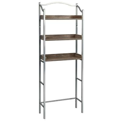 Dracelo 10.6 in. W x 6.7 in. D x 17.7 in. H 3-Tier Corner Chrome +