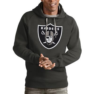 Men's Las Vegas Raiders Antigua White Victory Pullover Sweatshirt