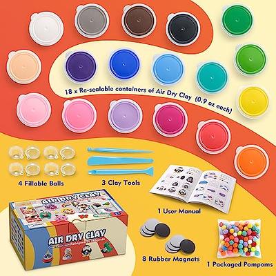 National Geographic Modeling Clay Arts & Crafts Kit - Air Dry Clay for Kids Craft Kit with 2 lb. Clay to Make 9 Art Projects, DIY Craft Kits for