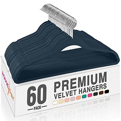 HOUSE DAY Velvet Hangers 50 Pack, Non Slip Felt Hangers, Space