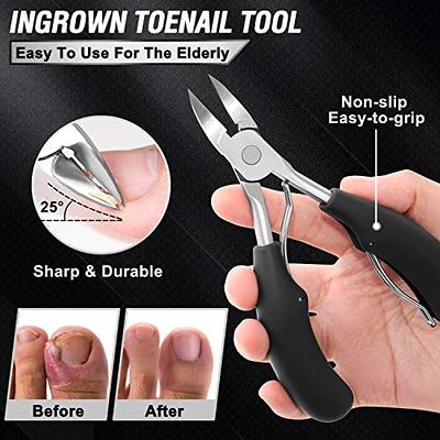 Toenail Clippers for Thick Nails - Heavy Duty Professional Thick & Ingrown  Toe Nail Clipper for Men & Elderly, Large Toenail Scissors for