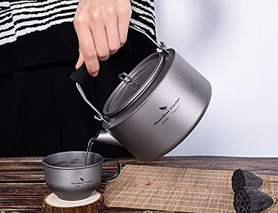 Boundless Voyage Titanium Camping Coffee Pot 1500ml Barista Kettle for  Making Coffee Boiling Water Outdoor Traveling Campfire Stovetop Fast Brew