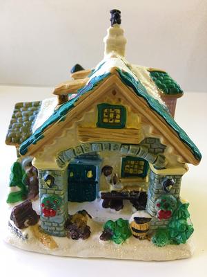 Winter Lodge Cobblestone Corners Porcelain House ~ Vintage Christmas Village  Collection Building Figurine Hand Painted Glitter Accent - Yahoo Shopping