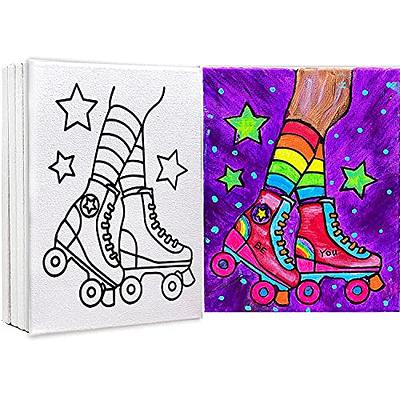 Indigo Art Studio Pre Drawn Canvas Painting for Adults Kids | Stenciled  With Black Marker | Art Activity | Afro Queen #7 | DIY Birthday Gift &  Adult