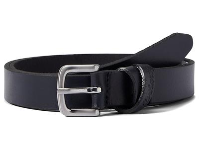 Skinny Belt, Black Leather, Men's Belts