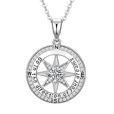 AUNOOL 2023 Graduation Gifts for Her Him Plated Platinum Compass Bracelet  Seniors College High School Graduation Gifts for Best Friend