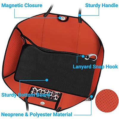 Neoprene Tote Bag Large Beach Bag For Women Pool Gym Tote Travel