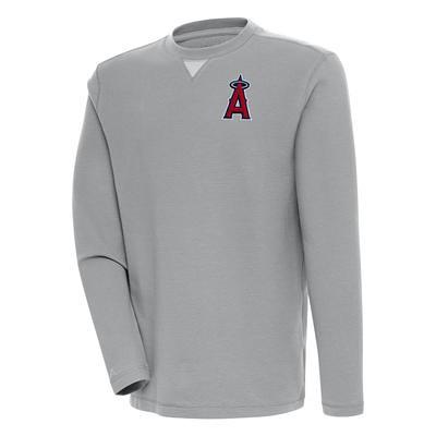 Men's Antigua Oatmeal Detroit Tigers Flier Bunker Pullover Sweatshirt